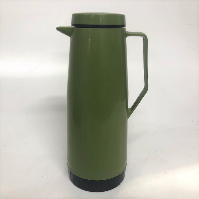 COFFEE POT, Thermos Jug - Olive Green Plastic